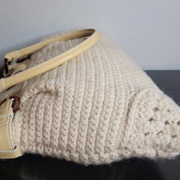 Salvatore Ferragamo Marisa Crochet Knit Handbag - Picture 6 of 9